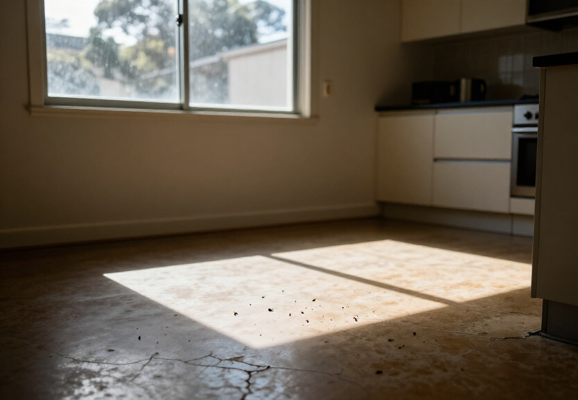 Cockroaches in a Wiley Park apartment before pest control